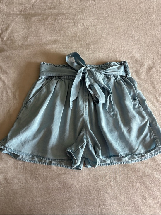 SO Pants - SO Girls Paperbag Waist Pull-On Shorts | Small | Zapata Blue